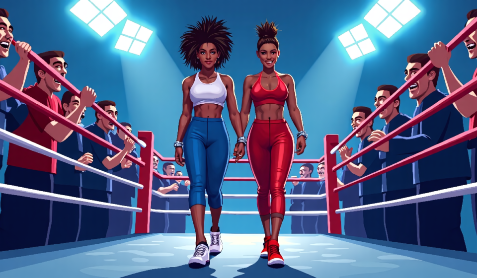 Claressa Shields Eyes Beyoncé’s Walk‑through Before Boxing Retirement — AI-generated editorial illustration