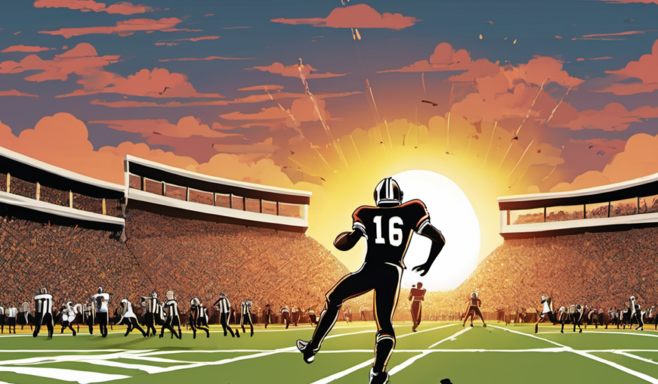 Michigan’s Hail‑Mary: Bryce Underwood’s One‑Second Miracle — AI-generated editorial illustration