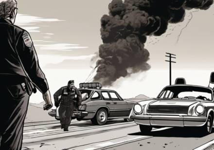 Chris Gordon’s Fatal Crash Spurs 911 Helicopter Request — AI-generated editorial illustration