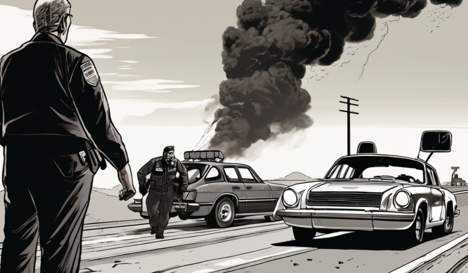 Chris Gordon’s Fatal Crash Spurs 911 Helicopter Request — AI-generated editorial illustration