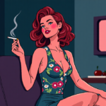 Alix Earle Lights Up Hollywood Set in Classic Pin‑Up Glam — AI-generated editorial illustration