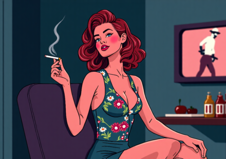 Alix Earle Lights Up Hollywood Set in Classic Pin‑Up Glam — AI-generated editorial illustration
