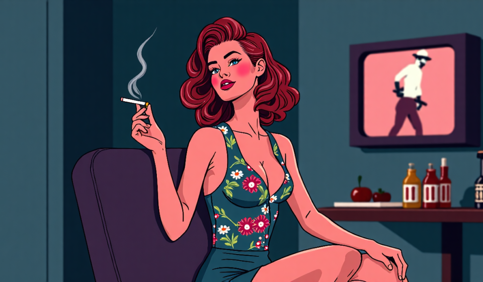 Alix Earle Lights Up Hollywood Set in Classic Pin‑Up Glam — AI-generated editorial illustration