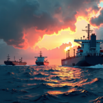 Iran Warns of “More Painful” Retaliation After U.S. Strikes on Oil Tankers — AI-generated editorial illustration