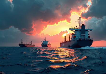 Iran Warns of “More Painful” Retaliation After U.S. Strikes on Oil Tankers — AI-generated editorial illustration