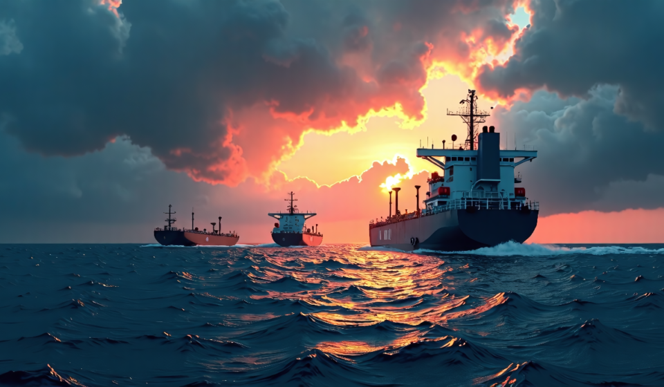 Iran Warns of “More Painful” Retaliation After U.S. Strikes on Oil Tankers — AI-generated editorial illustration