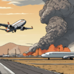 Indonesia Volcano Eruption Forces Hundreds of Flight Cancellations — AI-generated editorial illustration