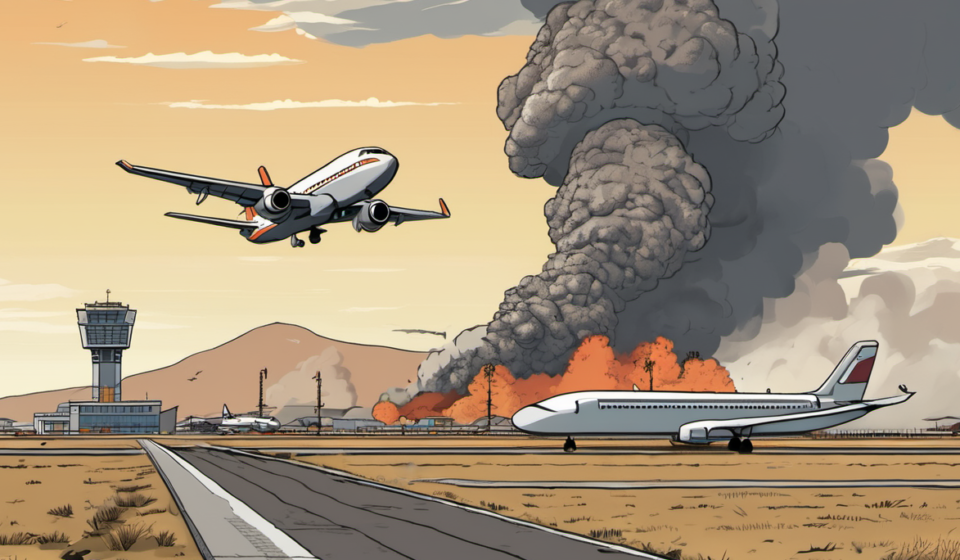 Indonesia Volcano Eruption Forces Hundreds of Flight Cancellations — AI-generated editorial illustration