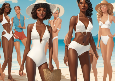 White‑Hot Swimsuits: Guess Who’s Flaunting the Forbidden Shade — AI-generated editorial illustration