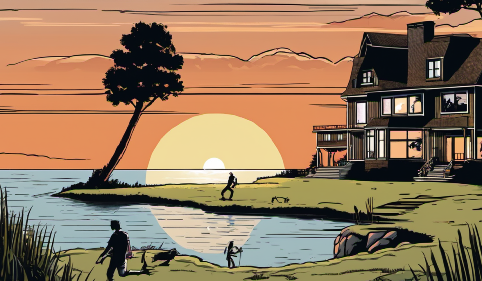 Travis Kelce Buys $5.3M Ohio Lakefront Mansion Before Taylor Swift Wedding — AI-generated editorial illustration
