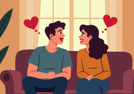 Daily Flirting Keeps Long‑Term Love Sparkling — AI-generated editorial illustration