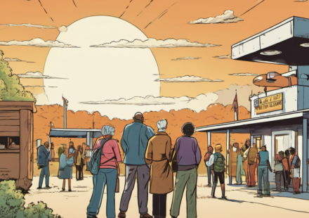 From Tragedy to Triumph: How 'Come From Away' Celebrates Gander’s Heroic Hospitality — AI-generated editorial illustration