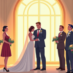 Travis Kelce Reveals Adam Sandler as Wedding Officiant for Taylor Swift — AI-generated editorial illustration