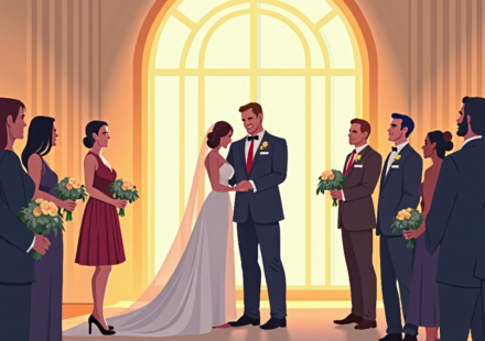 Travis Kelce Reveals Adam Sandler as Wedding Officiant for Taylor Swift — AI-generated editorial illustration