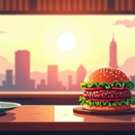 Tokyo’s Wagyu Burger Quest: A Bite of Global Competition — AI-generated editorial illustration