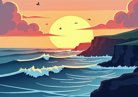 Sunrise on Newfoundland’s Coast: A Quiet Sunday Morning — AI-generated editorial illustration