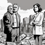 Robert De Niro’s Tribeca Film Festival: Reviving Lower Manhattan After 9/11 — AI-generated editorial illustration