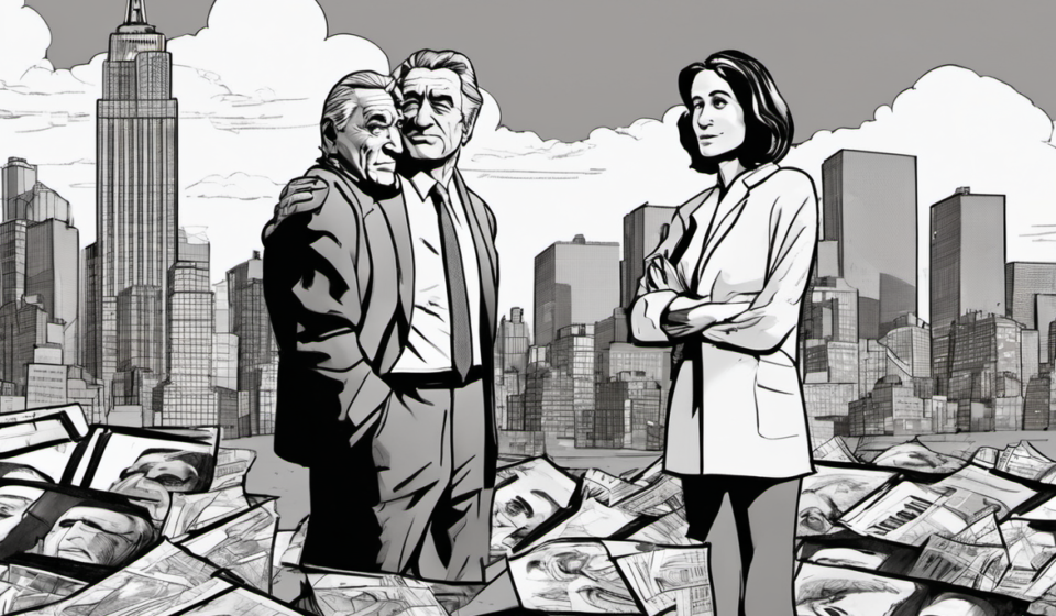 Robert De Niro’s Tribeca Film Festival: Reviving Lower Manhattan After 9/11 — AI-generated editorial illustration