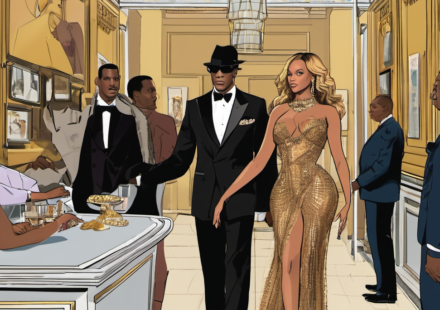 Beyoncé & Jay‑Z Celebrate 45th Birthday in London’s Elite Club — AI-generated editorial illustration