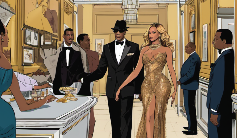 Beyoncé & Jay‑Z Celebrate 45th Birthday in London’s Elite Club — AI-generated editorial illustration