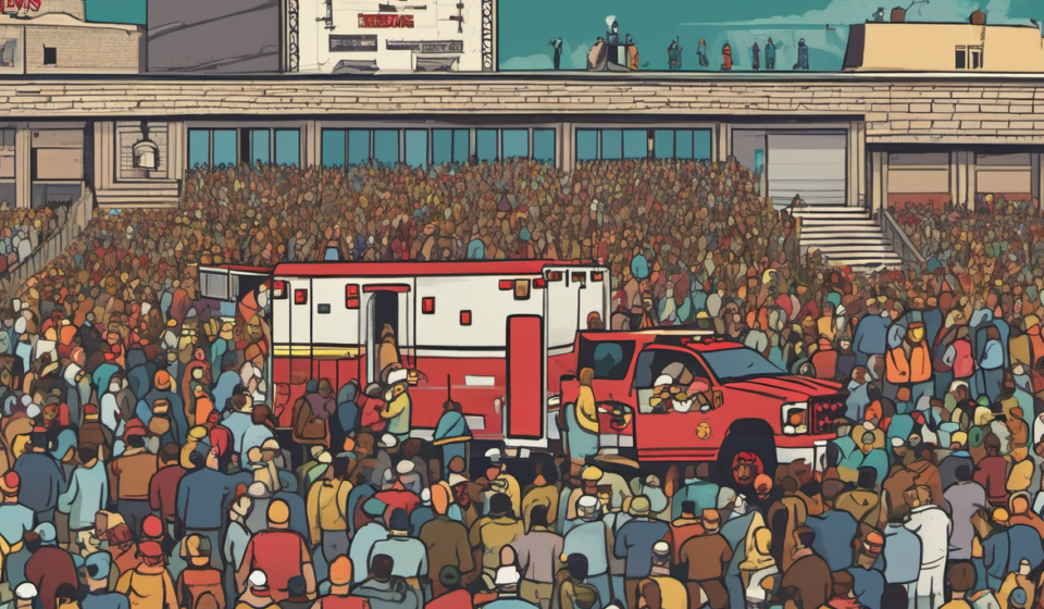 14 Hospitalized During The Chainsmokers’ San Jose Concert — AI-generated editorial illustration