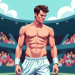 Alcaraz Sparks Controversy by Removing Shirt During U.S. Open Match — AI-generated editorial illustration