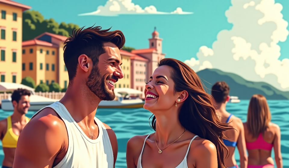 Blake Griffin and Fiancée Celebrate Wedding Weekend in Italy — AI-generated editorial illustration