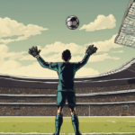 Goalkeeper Ronald Koeman Jr. Scores Twice to Rescue Telstar’s Point — AI-generated editorial illustration