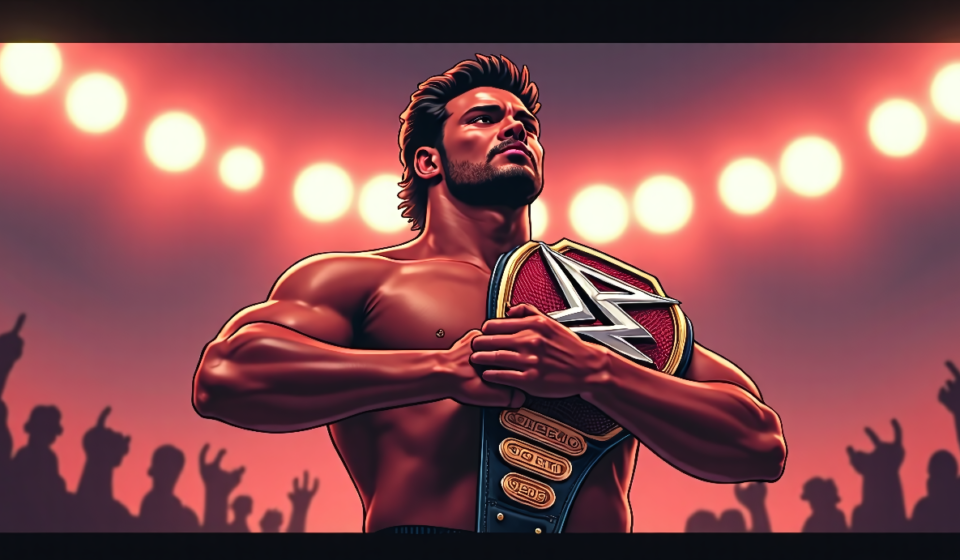 Trick Williams Wins U.S. Title in Surprise Match on WWE Sunday Night — AI-generated editorial illustration