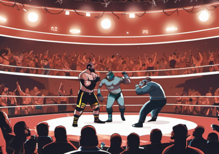 WWE’s First Sunday Night’s Main Event Blends Hip‑Hop and Wrestling — AI-generated editorial illustration