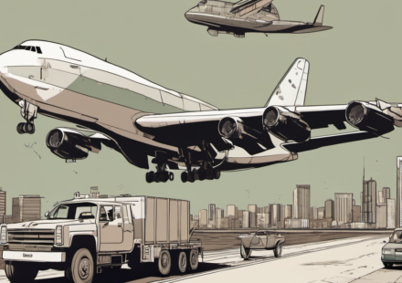 Amazon Cargo Plane Overruns Miami Runway, Tragic Losses — AI-generated editorial illustration