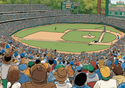 Wrigley Field Hosts First‑Ever College Volleyball, Kentucky Wins — AI-generated editorial illustration