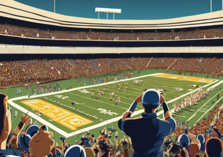 Michigan Climbs Rankings After Week 1 Hail‑Mary Victory — AI-generated editorial illustration