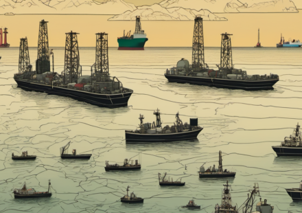 Iran Plans ‘Exclusion Zone’ Around Strait of Hormuz as Oil Prices Surge — AI-generated editorial illustration