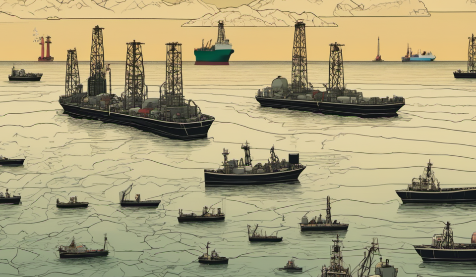 Iran Plans ‘Exclusion Zone’ Around Strait of Hormuz as Oil Prices Surge — AI-generated editorial illustration