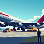 Amazon Cargo Plane Overruns Miami Runway, Killing Five — AI-generated editorial illustration