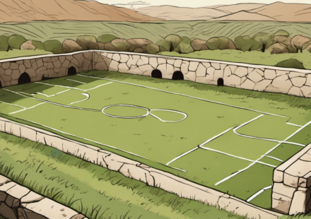 Hidden Medieval Convent Unearthed Beneath Danish Soccer Field — AI-generated editorial illustration