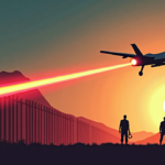 High‑Energy Laser Cuts Drone Threat on U.S.‑Mexico Border — AI-generated editorial illustration