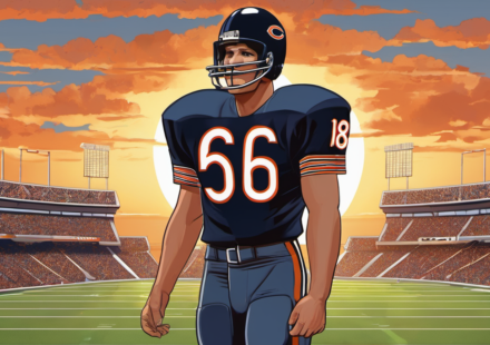 Chicago Bears Legend Matt Suhey Dies at 68 — AI-generated editorial illustration