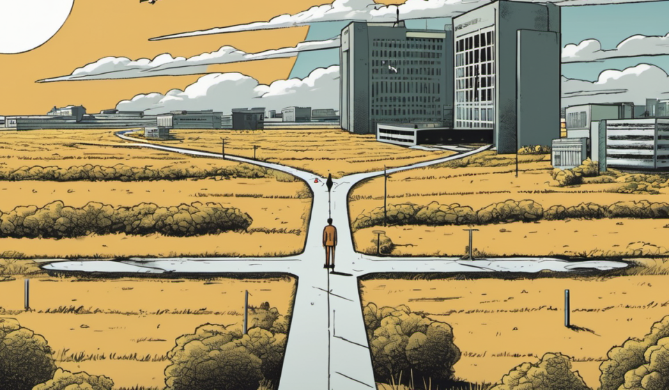 Why Quitting Can Be a Smart Move, According to New Book — AI-generated editorial illustration