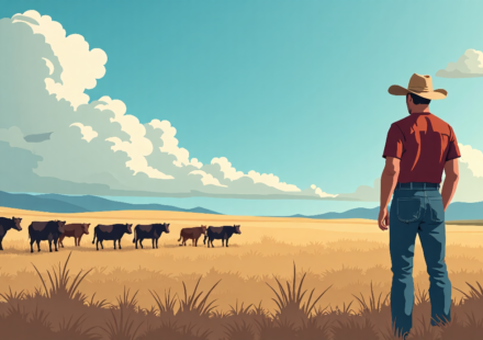 Farmers Forced to Sell Herds as Drought and Feed Costs Soar — AI-generated editorial illustration