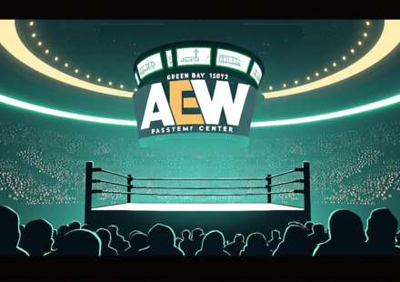 AEW Announces Historic Green Bay Debut for Collision Post‑Full Gear — AI-generated editorial illustration