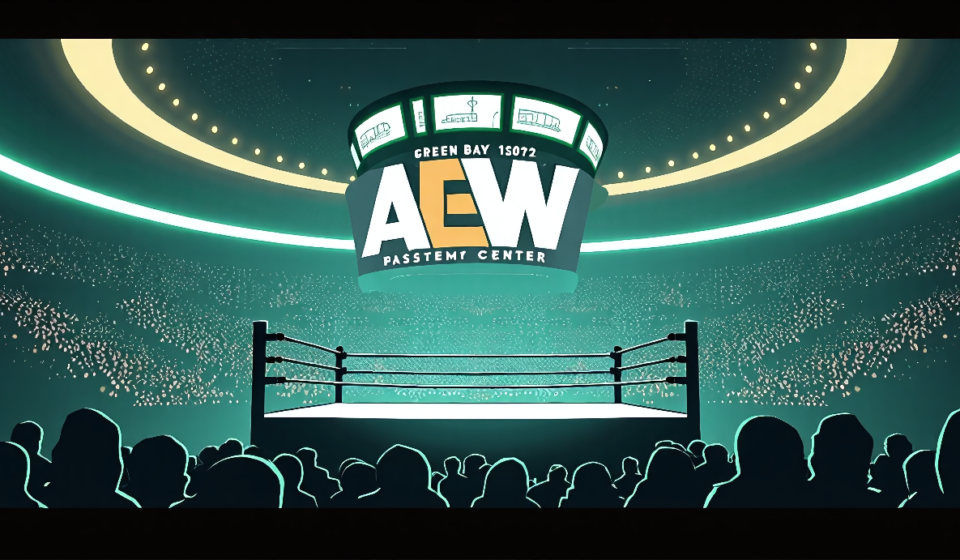 AEW Announces Historic Green Bay Debut for Collision Post‑Full Gear — AI-generated editorial illustration