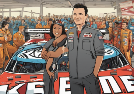 Kyle Larson Keeps the Spirit Alive Amid a Winless 2026 — AI-generated editorial illustration