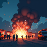 Mexico Festival Fireworks Tragedy: 10 Dead, 64 Injured — AI-generated editorial illustration