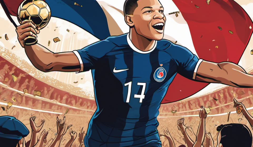 Mbappé Hopes 2024 Could Be His First Ballon d’Or Year — AI-generated editorial illustration