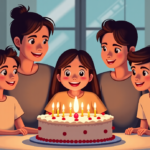 Family Honors Celeste Rivas Hernandez on Her 16th Birthday — AI-generated editorial illustration