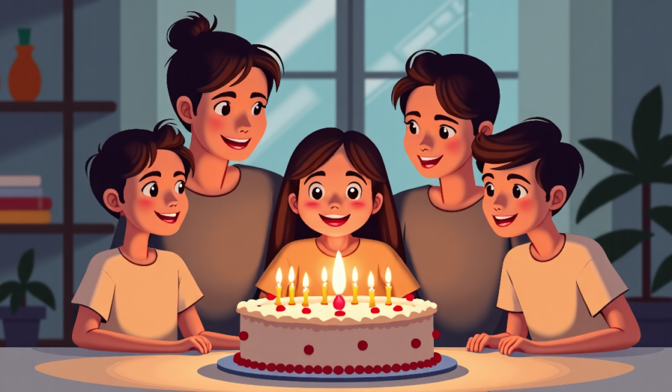 Family Honors Celeste Rivas Hernandez on Her 16th Birthday — AI-generated editorial illustration