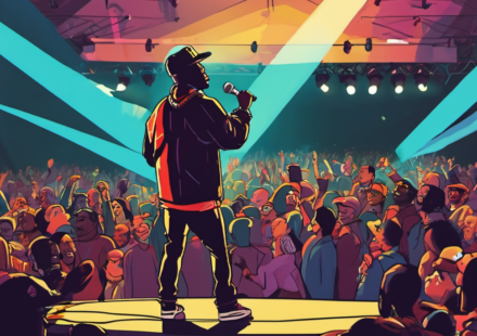 Macklemore Clarifies ‘Free Palestine’ Remarks Amid Backlash — AI-generated editorial illustration