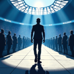 Will Ospreay’s Epic AEW Entrance: A Journey to Wembley — AI-generated editorial illustration
